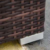 Outsunny outdoor bankstel van 5 met bijzettafel in rotan look(m-9)