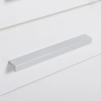 HOMCOM Archivador de oficina con ruedas 3 cajones 1 con llave MDF paneles de partículas Blanco(m-4)