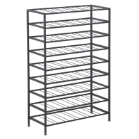 HOMCOM Estantería de vino rack para botellas range-bouteilles capacidad 54 botellas 63x25x91 cm metal Negro(m-7)