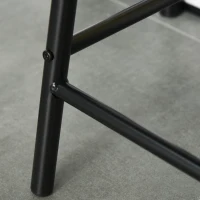 HOMCOM Conjunto de Mesa de Barra Diseño Industrial + 2 taburetes MDF Imitación Nogal Metal Negro(m-5)