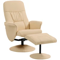 HOMCOM Sillón reclinable con reposapiés silla de relajación sillón reclinable con asiento giratorio 360° y respaldo inclinable(m-7)