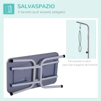 PawHut Tavolo da Toelettatura e Tosatura Carico 30kg per Cani e Gatti 81x48.5x80cm Bianco e Argento(m-5)
