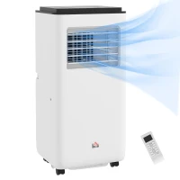 HOMCOM Aire Acondicionado Portátil 750W con 5 Modos y 2 Velocidades en Plástico y Acero 33x28x70,4 cm Blanco(m-5)