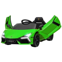 AIYAPLAY Coche Eléctrico para Niños con Luces LED, Claxon y Control Remoto, en Plástico y Acero, 105x60x40 cm, Verde(m-6)