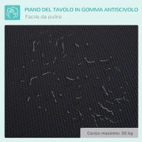 PawHut Tavolo da Toelettatura e Tosatura Carico 30kg per Cani e Gatti 81x48.5x80cm Bianco e Argento(m-6)