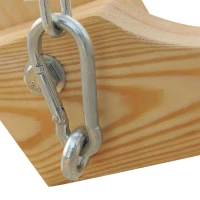 Outsunny Dondolo Da Giardino 2 Posti, 1.8L x 1.2P x 1.85H m, Supporti Bicchieri, Legno Naturale(m-4)