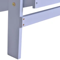 Outsunny Adirondack-Gartenstuhl mit Becherhalter Gartenliege Balkonstuhl Massivholz Grau 72,5 x 97 x 93 cm(m-12)