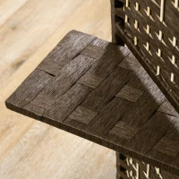 HOMCOM Biombo separador de ambientes 4 paneles 160x170 cm con 2 estantes plegable en madera(m-4)