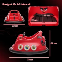 AIYAPLAY Coche eléctrico para niños, giros de 360°, para 3-5 años, con control remoto, música, Rojo(m-3)