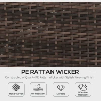 Outsunny outdoor bankstel van 5 met bijzettafel in rotan look(m-4)