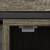 HOMCOM Carrito de Cocina con Ruedas y Cajón - 60x50x84,5 cm - Negro y Imitación Madera(m-4)