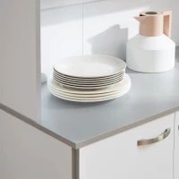 HOMCOM Credenza da Cucina Contemporanea con Molteplici Spazi di Stoccaggio 6 Ante 1 Cassetto, Ampio Piano(m-3)