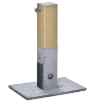 PawHut Poste Arranhador para Gatos 79 cm com Bola Suspensa e Poste de Juta 59,5x39x79 cm Cinza e Bege(m-1)