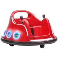 AIYAPLAY Coche eléctrico para niños, giros de 360°, para 3-5 años, con control remoto, música, Rojo(m-6)