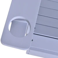 Outsunny Adirondack-Gartenstuhl mit Becherhalter Gartenliege Balkonstuhl Massivholz Grau 72,5 x 97 x 93 cm(m-11)