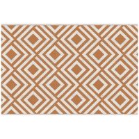 Outsunny Tapete de Exterior Reversível de Plástico Impermeável para para Varanda Pátio Campismo Praia 182x274cm Marrom e Branco