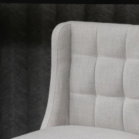 HOMCOM Conjunto de 2 Taburetes de bar con botones madera maciza con reposapiés 47x50x101 cm Gris+ Natural(m-4)