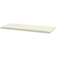 Outsunny Coussin de Banc de Jardin déhoussables - Rembourrage 8 cm - Cordons d'attache - Polyester crème(m-1)