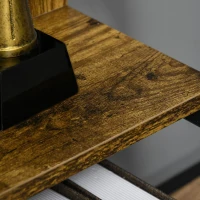 HOMCOM Estantería biblioteca estilo industrial inclinada 5 niveles 70x35x150 cm(m-5)