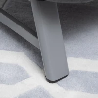 HOMCOM Sillón convertible inclinable 1 plaza grand confort con cojín lumbar y reposabrazos base de metal lino Gris Oscuro(m-4)
