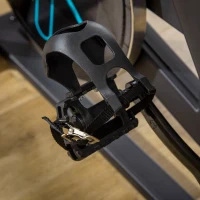 HOMCOM Bicicleta Estática com Volante de Inércia de 6,5kg Bicicleta Fitness com Assento e Guiador com Altura Ajustável Ecrã LCD e Rodas para Casa 110x52x105x120cm Preto(m-9)