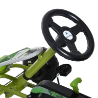 HOMCOM Go Kart para Niños Coche de Pedales Vehículo Infantil con Asiento Ajustable Pedal Freno de Mano a partir de 3 años 95x66,5x57 cm(m-4)