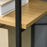 HOMCOM Estantería de 5 niveles Mueble de Almacenamiento redondeado de estilo industrial 80x28x179 cm natural Negro(m-5)