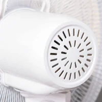 HOMCOM Staande ventilator, 3 snelheden, 3 modi, timer, afstandsbediening, 45 x 42 x 118-138 cm, zwart/wit(m-12)