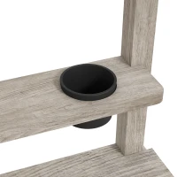 Outsunny Sandbox con stazione acqua, 2 vasi da giardino, legno massiccio trattato, 154 x 80 x 60cm, Grigio(m-4)