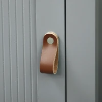 kleankin Mueble columna de baño armario con 3 niveles de estantes ajustables puerta con paneles de madera 34x23x165 cm Gris(m-5)