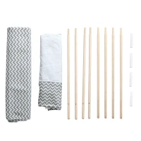 HOMCOM Tienda Indio Tienda de juegos para Niños Estilo Gráfico - 1,2x1,2x1,55 m - Puerta cerrable Ventana Alfombra Cojín(m-4)