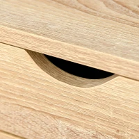 HOMCOM Escritorio de Computadora Estilo neo-retro Cajón Compartimento Repisa Metal Blanco Aspecto Roble Claro(m-4)