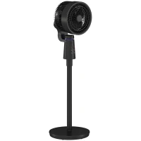 HOMCOM Pedestal Air Circulation Fan with Oscillating, Light Off, Black(m-1)