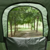 Outsunny Single Bed for Camping Foldable Camping Bed with Mattress for 1-Person Camping & Hiking, Green(m-8)