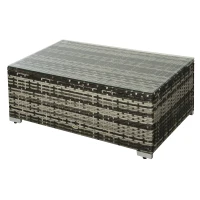 Outsunny outdoor bankstel van 5 met bijzettafel in rotan look(m-10)