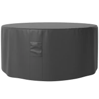 Outsunny Garden Patio Large Furniture Set Round Cover 600D Oxford Waterproof, Ф193 x 80H cm, Black(m-1)