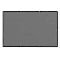 Outsunny Vela de Sombra Retangular 3x2 m Toldo Vela para Jardim Proteção Solar 65% Transpirável e Anticongelante para Pátio Preto(m-1)