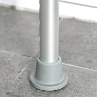 HOMCOM Sgabello da Doccia Sedile da Doccia Antiscivolo Sgabello da Bagno Altezza Regolabile Girevole a 360° in Alluminio(m-4)