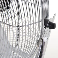 HOMCOM Gran Ventilador de mesa 51 cm silencioso y potente 100 W 3 velocidades cabeza ajustable Grismetálico(m-5)