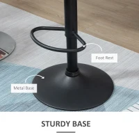 HOMCOM set van 2 barkrukken, barkrukken met rugleuning(m-6)