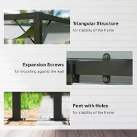 Outsunny 3 x 3 m Pergola, with Sliding Canopy - Grey(m-6)