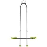 Outsunny Columpio frente a frente para niños de acero y plástico para columpio - 3 a 6 años 97,5x23x170 cm Verde(m-7)