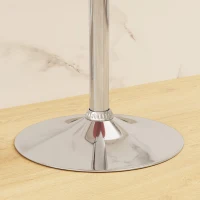 HOMCOM Conjunto de 2 Taburetes de bar Giratorios con Reposapiés Altura Ajustable Base de Acero Asiento de ABS Rojo(m-3)