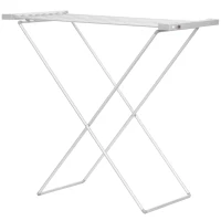 HOMCOM Estendal Elétrico Dobrável 120W Estendal Elétrico de Roupa com Estrutura de Liga de Alumínio 94x50x90cm Prata(m-11)