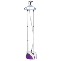HOMCOM Ferro de Engomar Vertical Depósito 2L 1950W e Temperatura Ajustável em 11 Níveis 24x35x47,5-122,5 cm Roxo e Branco(m-1)