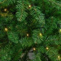 HOMCOM Árvore de Natal Artificial Ignífugo com 714 Ramos 200 Luzes LED IPX2 8 Modos Folhas de PVC Base Dobrável  Verde(m-5)