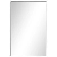 kleankin Armário de Casa de Banho com Espelho Armário de Parede para Casa de Banho com Porta e 3 Prateleiras de Armazenamento para Duche 39x12x60cm Prata(m-11)