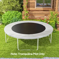 SPORTNOW Tapete de Substituição para Trampolim Redondo Ø323 cm Tapete para Trampolim de 12 Pés Anti-UV Preto(m-2)