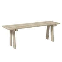 Outsunny Banco de Madeira de 2 Lugares Capacidade 220 kg Banco de Jardim para Pátio Terraço Piscina 130x38x45 cm Natural