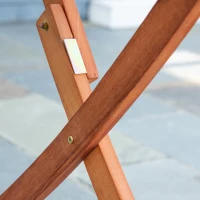 Outsunny Conjunto de Jardim Refeição Dobrável com 5 Peças 1 Mesa 120x70x72 cm e 4 Cadeiras 60x55x91 cm para Varanda Exterior Madeira(m-9)